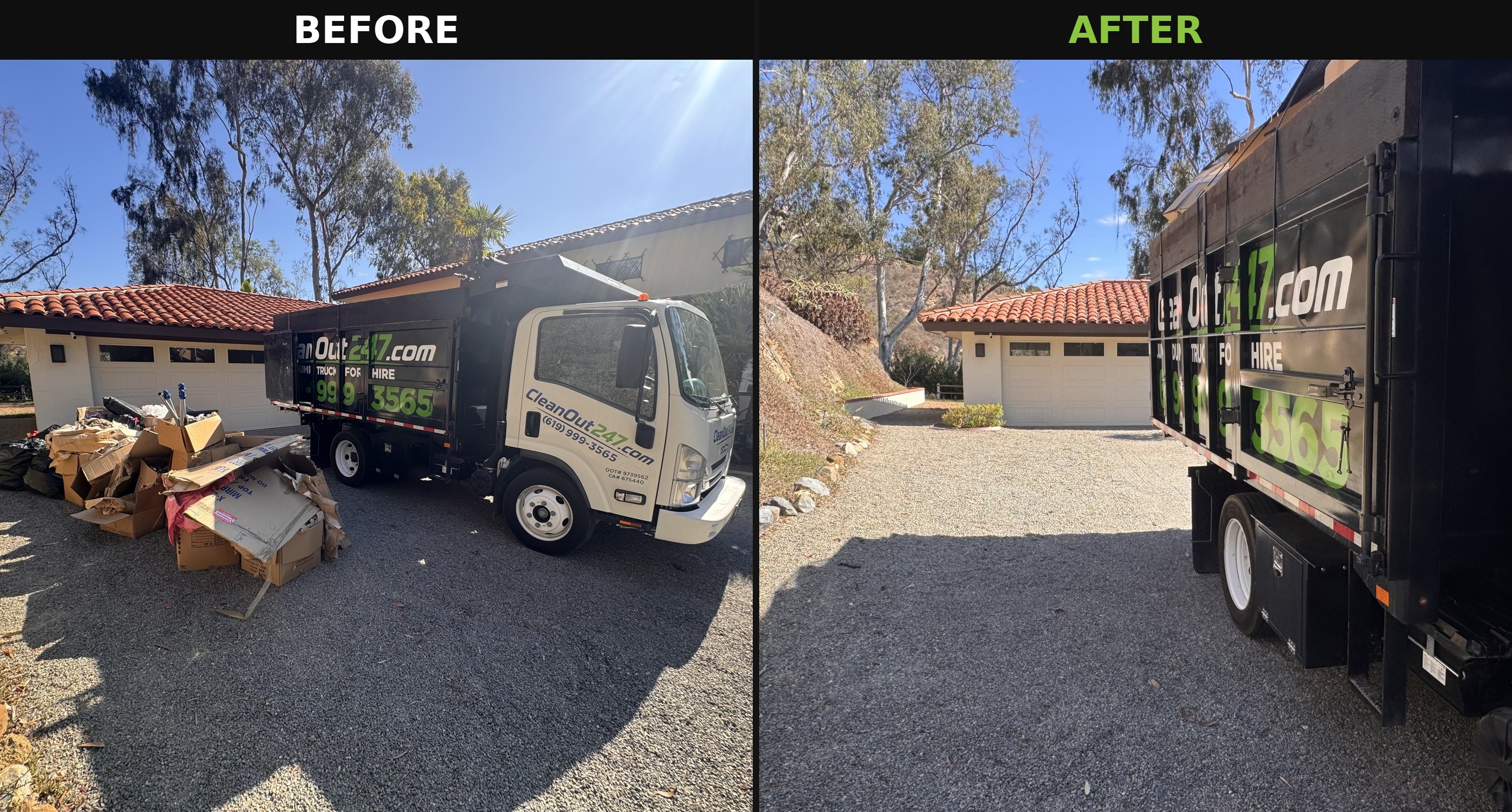 Garage Cleanout in Rancho Santa Fe.